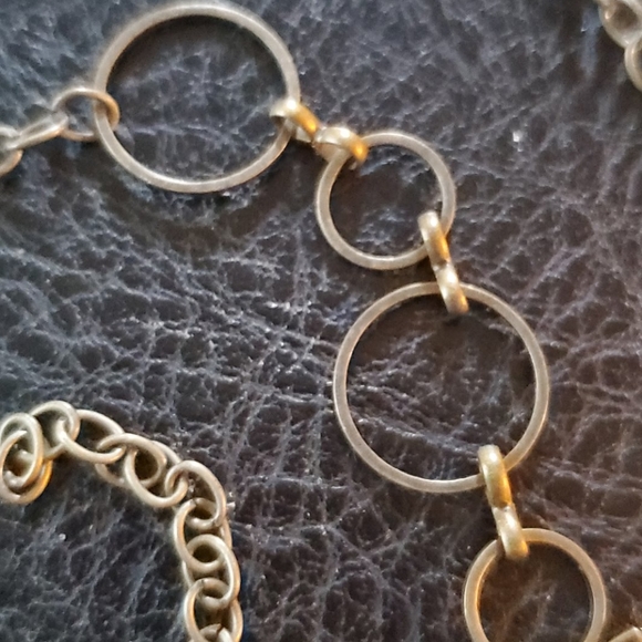 Adjustable Bronze Colored Flower & Circle Necklace - Picture 5 of 8